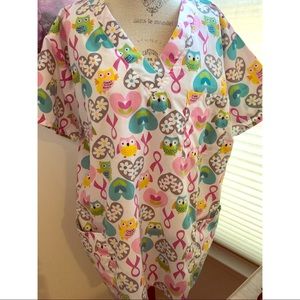 Owl Scrub Top
